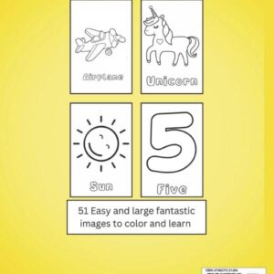 My First Coloring Book:I Can Color Know 51 Easy, Fun, Big Illustrations Including Shapes, Animals, Numbers And More For Kids Ages 1-4 | 8.5X11inch