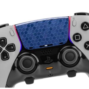 TouchProtect Blue Hex Pro Bundle for PS5 | Dualsense Edge & Standard Dualsense Textured Trackpad Skin Combo Pack.