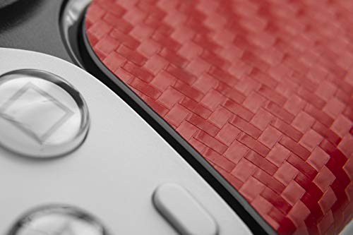 TouchProtect Carbon Red Pro Bundle for PS5 | Dualsense Edge & Standard Dualsense Textured Trackpad Skin Combo Pack.