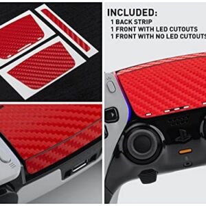 TouchProtect Carbon Red Pro Bundle for PS5 | Dualsense Edge & Standard Dualsense Textured Trackpad Skin Combo Pack.