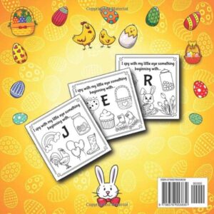 Easter Basket Stuffers: I Spy Easter Book for Kids Ages 2-5: A to Z Coloring and Guessing Activity For Children