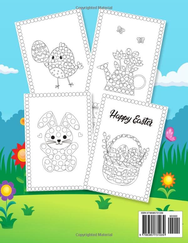 Easter Dot Markers Activity Book Ages 2+ | Easter Basket Stuffer: Fun Toddler and Preschool Kids Paint Coloring (Easter Baskets For Kids)