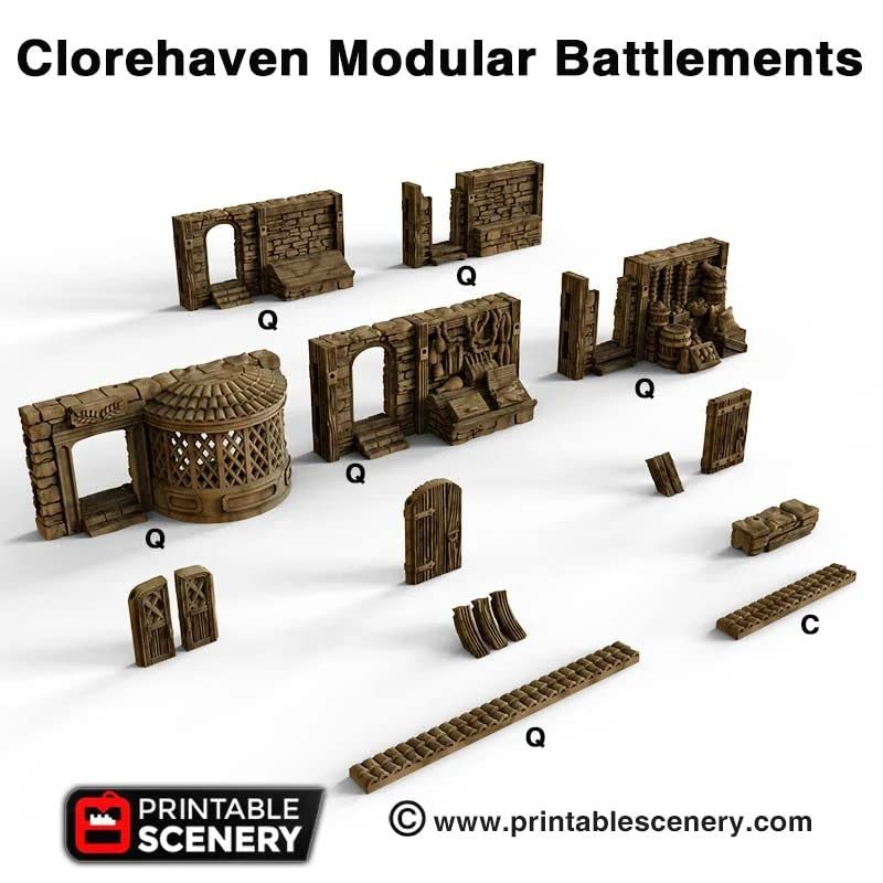 Town Shop Front Set DND Terrain for Dungeons and Dragons Terrain, D&D, Pathfinder, Warhammer 40k, Miniatures, D and D, Dungeons and Dragons Gifts, Dungeon Master