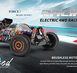 WLtoys 184016 Scale 1/18 75KM/H 2.4G RC Car Brushless 4WD Electric High Speed Off-Road Remote Control Drift Toys for Children Racing (184016 1 * 1500mAh)