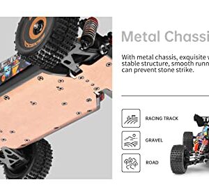 WLtoys 184016 Scale 1/18 75KM/H 2.4G RC Car Brushless 4WD Electric High Speed Off-Road Remote Control Drift Toys for Children Racing (184016 1 * 1500mAh)