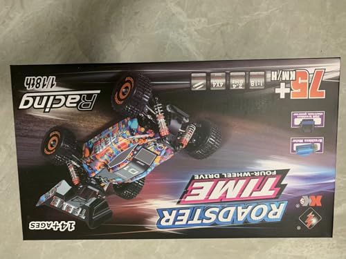 WLtoys 184016 Scale 1/18 75KM/H 2.4G RC Car Brushless 4WD Electric High Speed Off-Road Remote Control Drift Toys for Children Racing (184016 1 * 1500mAh)