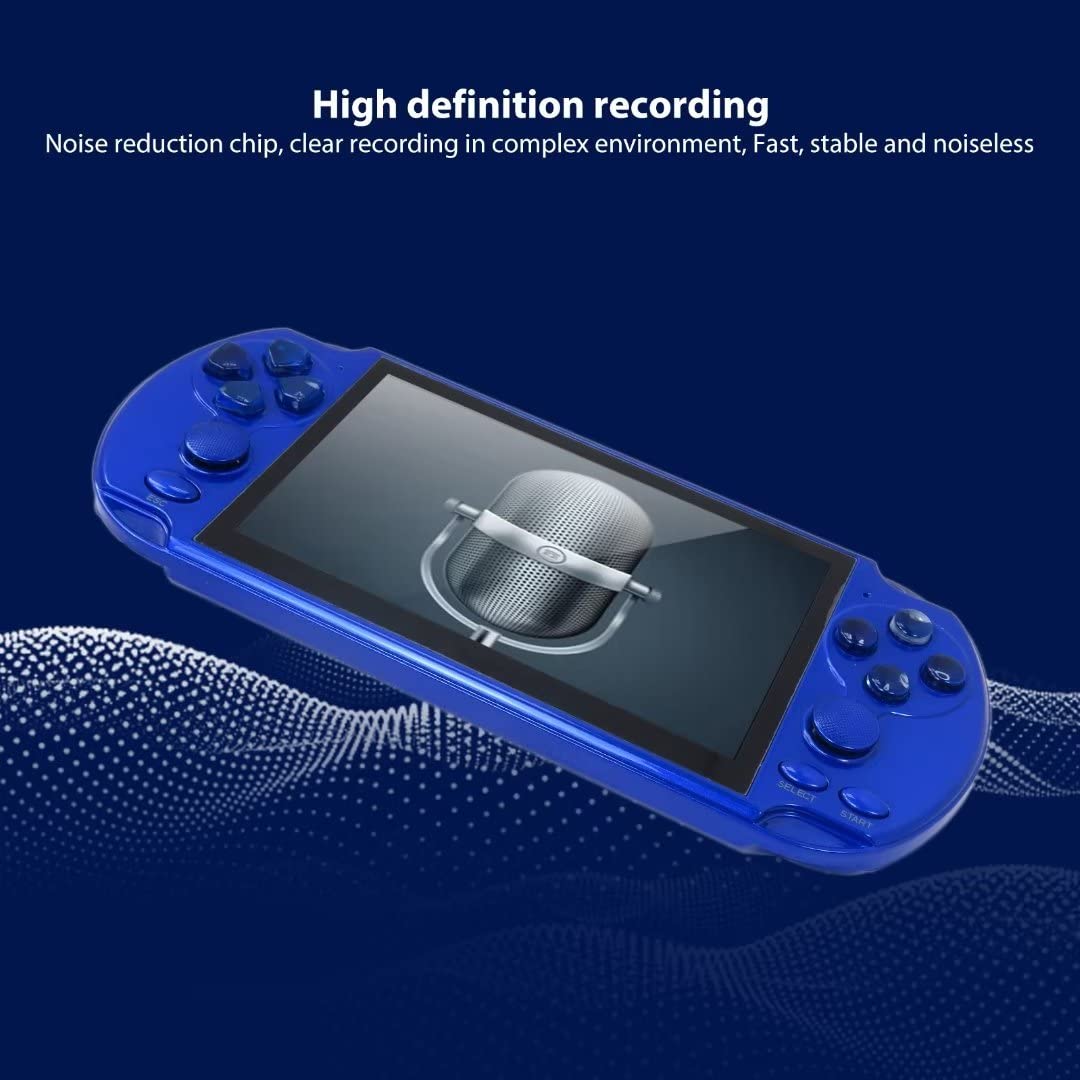 5.1 Inch Video Game Console Dual Joystick Handheld Retro Game Console Built-in 10000 Free Games Video Player TV Outp(Blue)