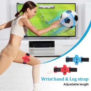 2023 Switch Sports Accessories,12 in 1 Nintendo Switch Sports with Tennis Rackets,Sword Grips,Golf Clubs,Wrist Dance Bands & Leg Strap,Joy-con Wrist Band