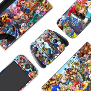 SadSkins Full Wrap Skin for switch oled Anime, Protector Skin Cover Matte Vinyl Decal Stickers（Only switch oled）