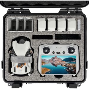 FPVtosky Hard Case for DJI Mini 3/Mini 3 pro,Waterproof Carrying Case for DJI Mini 3 Series with DJI RC Controller,DJI Mini 3/DJI Mini 3 Pro Accessories, (Does not support DJI Mini 4 Pro)