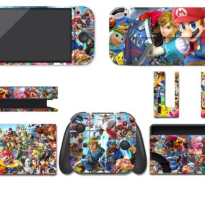 SadSkins Full Wrap Skin for switch oled Anime, Protector Skin Cover Matte Vinyl Decal Stickers（Only switch oled）