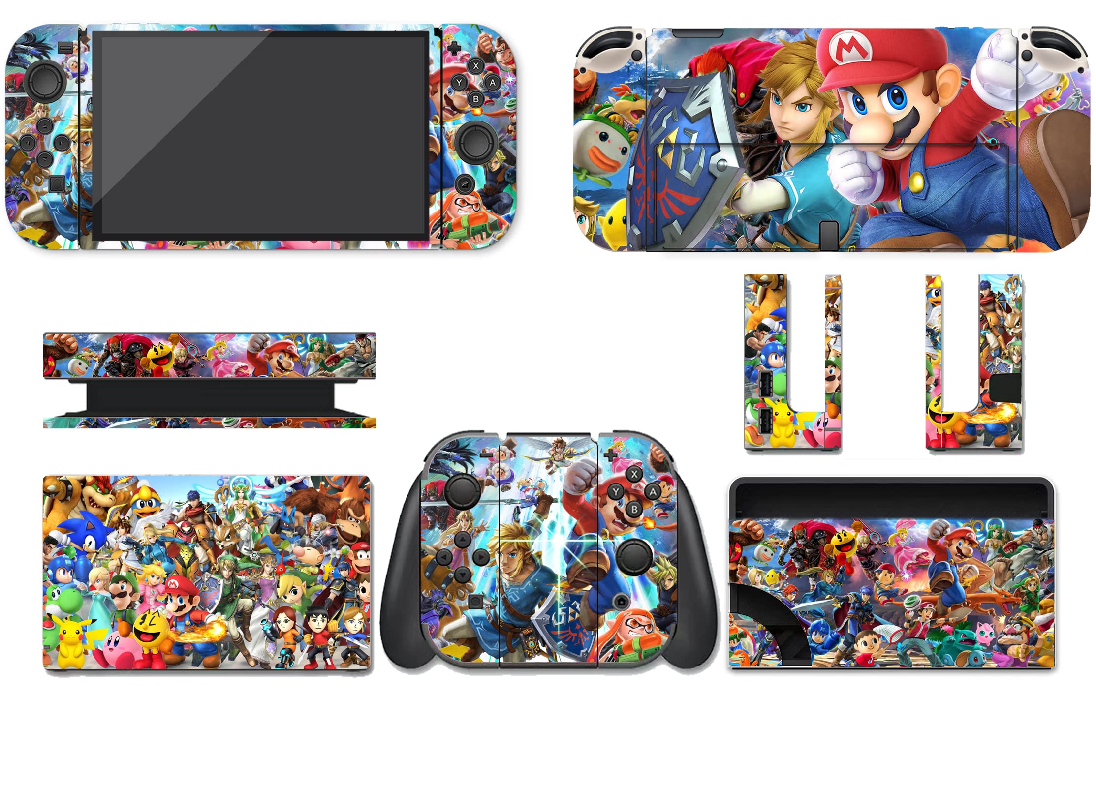 SadSkins Full Wrap Skin for switch oled Anime, Protector Skin Cover Matte Vinyl Decal Stickers（Only switch oled）