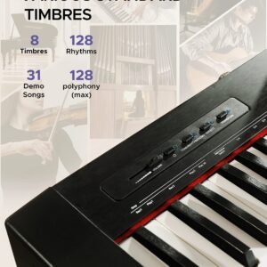 Starfavor 88 Key Digital Piano Beginner Electric Keyboard & Starfavor Piano Bench Adjustable