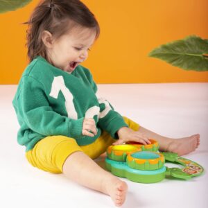 Bright Starts Safari Beats Musical Drum Toy with Lights, Ages 3 Months +, Multi (Pack of 2)