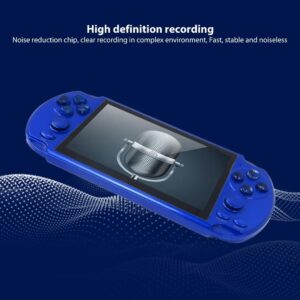 5.1 Inch Handheld Video Game Console Dual Joystick Mini Portable Game Console Built-in 10000 Classic Free Games Support TV(Blue)