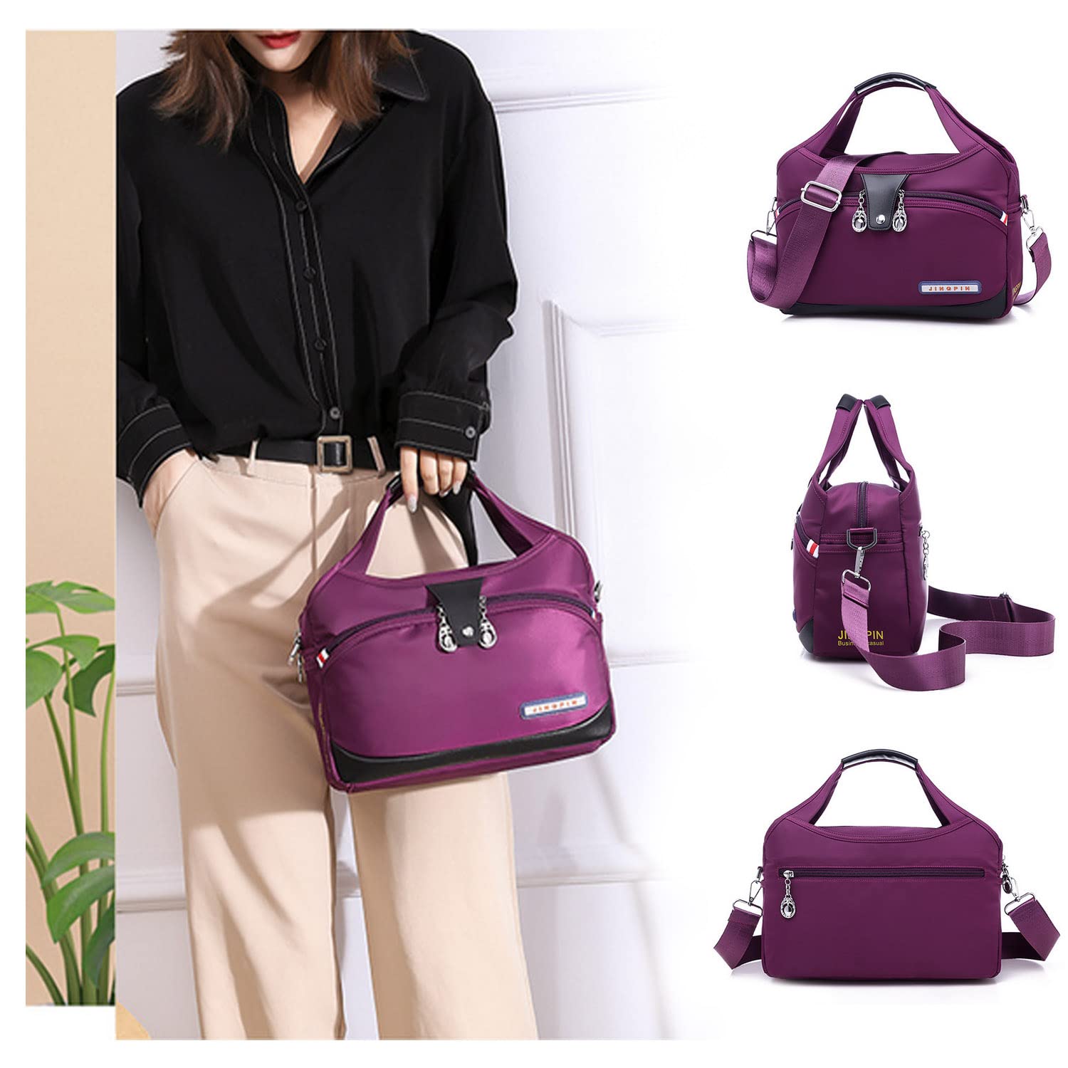 Do-It-All Crossbody Bag, 2023 New Women Waterproof Anti Theft Multi-pocket Oxford Cloth Crossbody Shoulder Bag Handbag Purse. 29 * 28 * 12cm