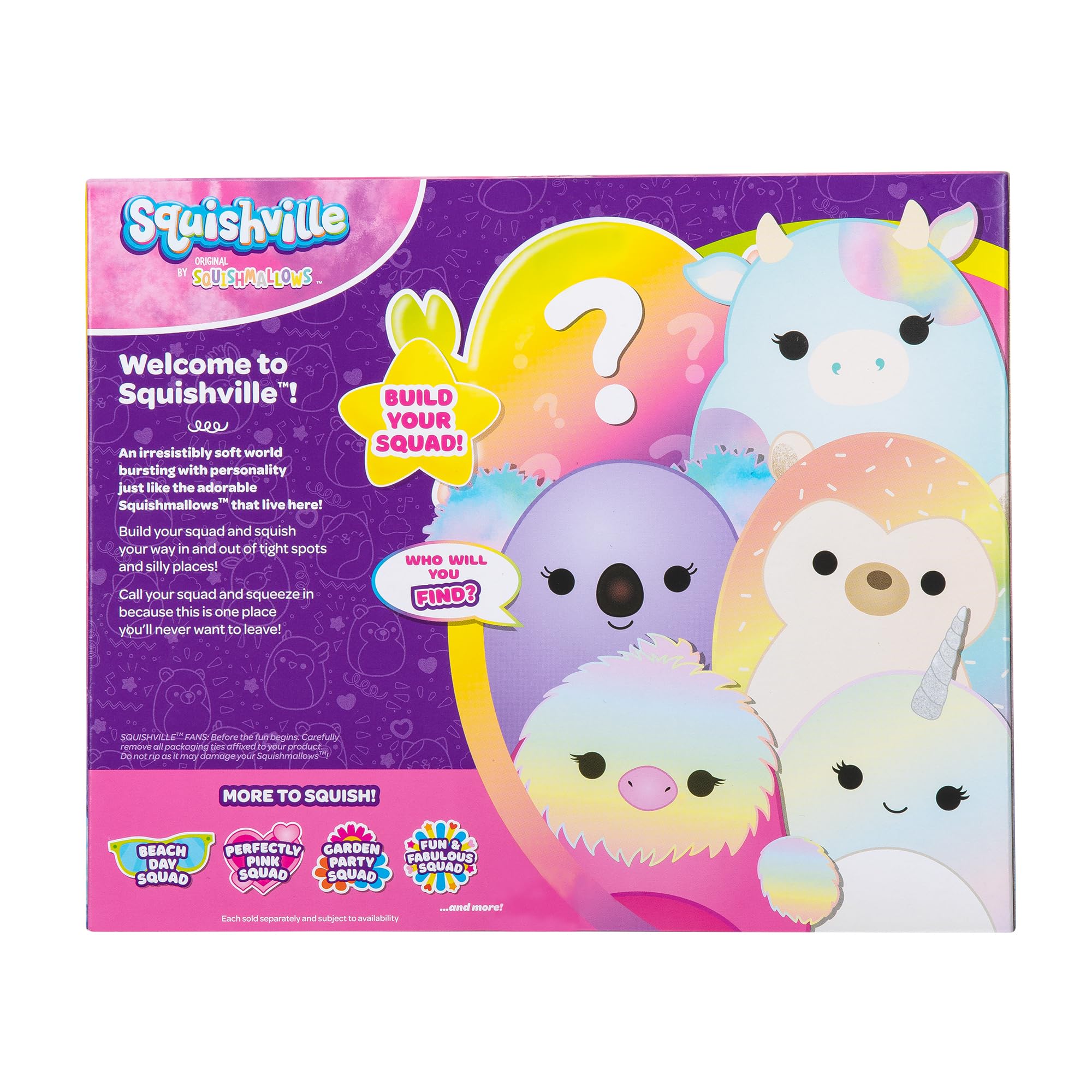 Squishville by Original Squishmallows Fun & Fabulous Squad Plush - Six 2-Inch Squishmallows Plush - Toys for Kids