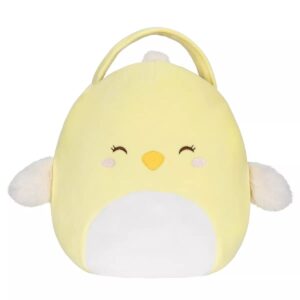 squishmallow 10" ivanna the chick easter basket treat pail plush