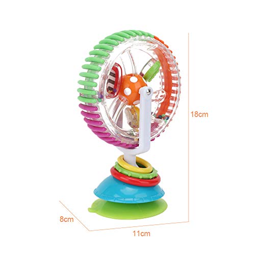 Infant Toy, Sturdy Baby Rattle Toy Improve Cognitive Ability Portable with Sturdy Sunction Cup for Babies(New Rotating Ferris Wheel)