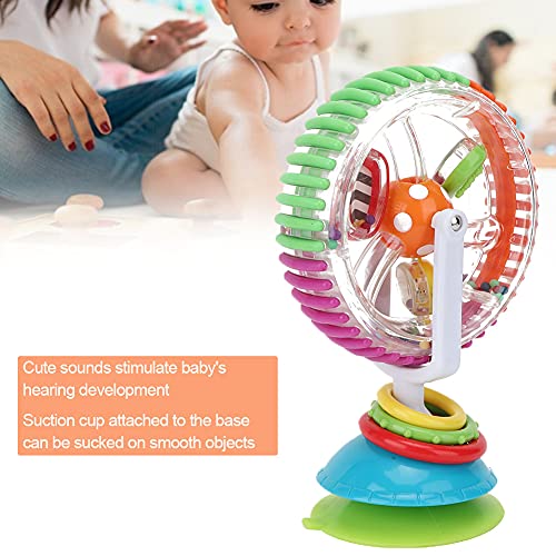 Infant Toy, Sturdy Baby Rattle Toy Improve Cognitive Ability Portable with Sturdy Sunction Cup for Babies(New Rotating Ferris Wheel)