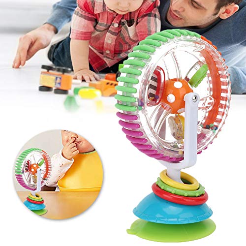 Infant Toy, Sturdy Baby Rattle Toy Improve Cognitive Ability Portable with Sturdy Sunction Cup for Babies(New Rotating Ferris Wheel)