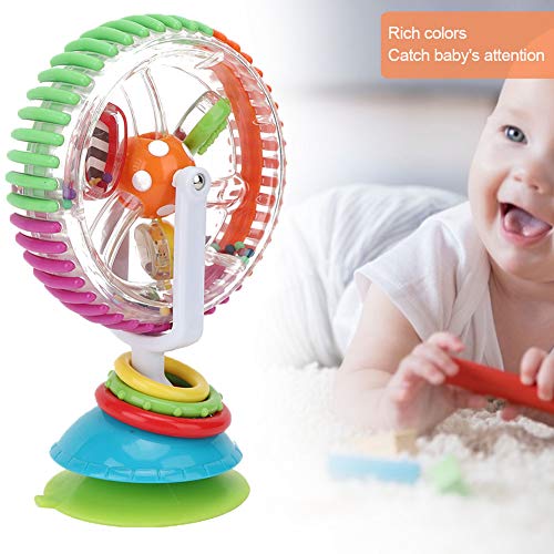 Infant Toy, Sturdy Baby Rattle Toy Improve Cognitive Ability Portable with Sturdy Sunction Cup for Babies(New Rotating Ferris Wheel)