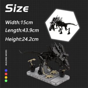 Xenomorph Building Block Toys, Xenomorph Queen Predalien Popular Movie Toys Collectibles, Suitables for Fans (903 Pcs)