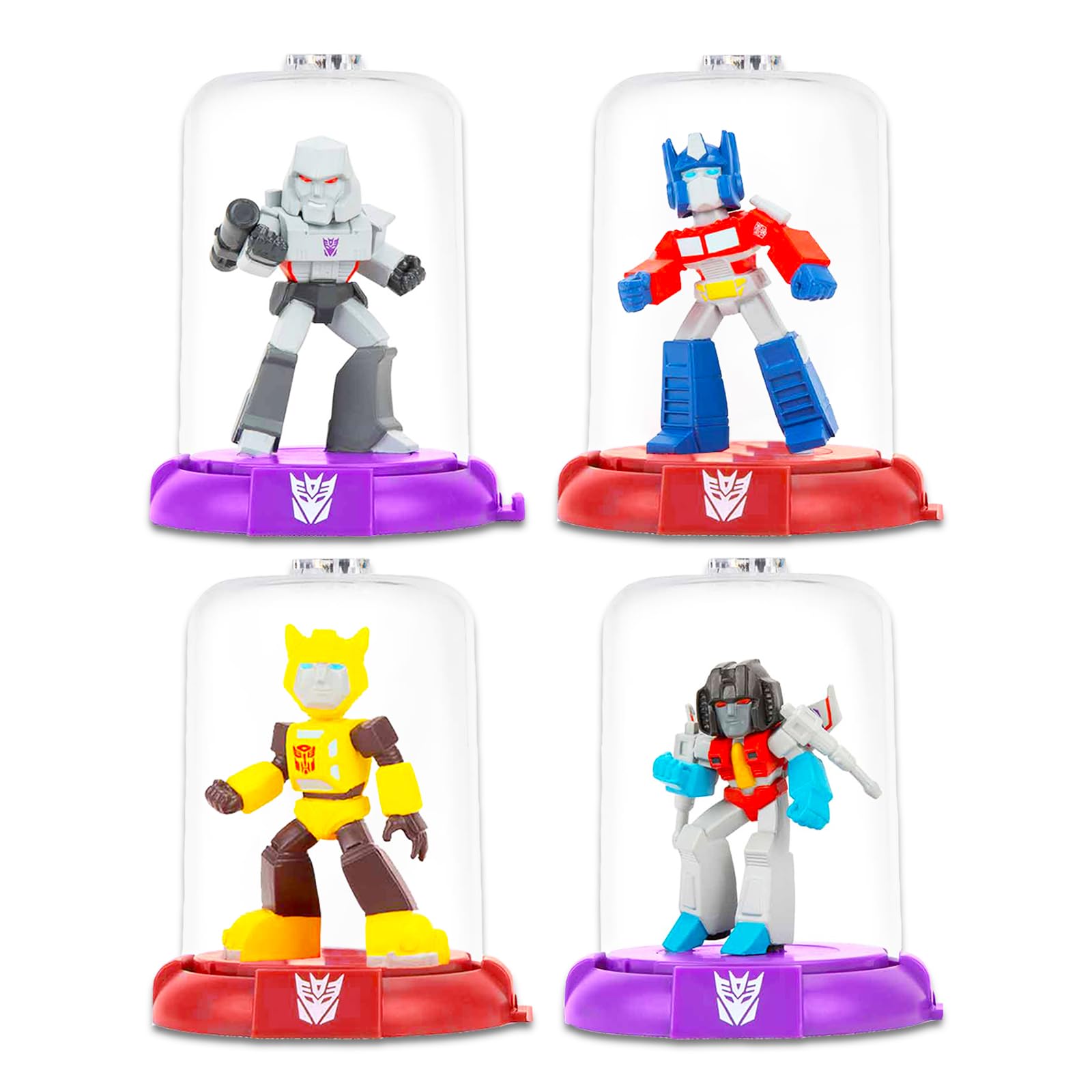 Transformers Toys Mini Figurines Set - 4 Pk Bundle with Transformers Action Figures with Transformers Rescue Bots Stickers | Transformers Easter Basket Fillers, Party Favors