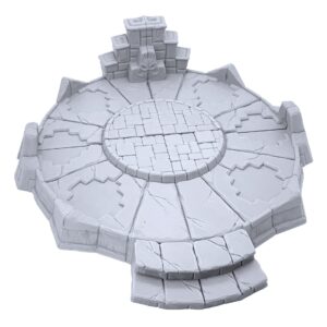 EnderToys Forgotten Circular Temple by Makers Anvil, 3D Printed Tabletop RPG Scenery and Wargame Terrain for 28mm Miniatures