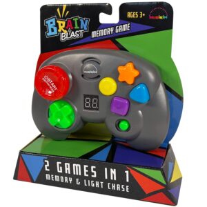 Brain Blast - Memory & Light Chase 2 Games in 1. Exciting & Unique Electronic Handheld Game for Kids Ages 3+. Challenge Yourself to Repeat The Patterns & Advance to Higher Levels!