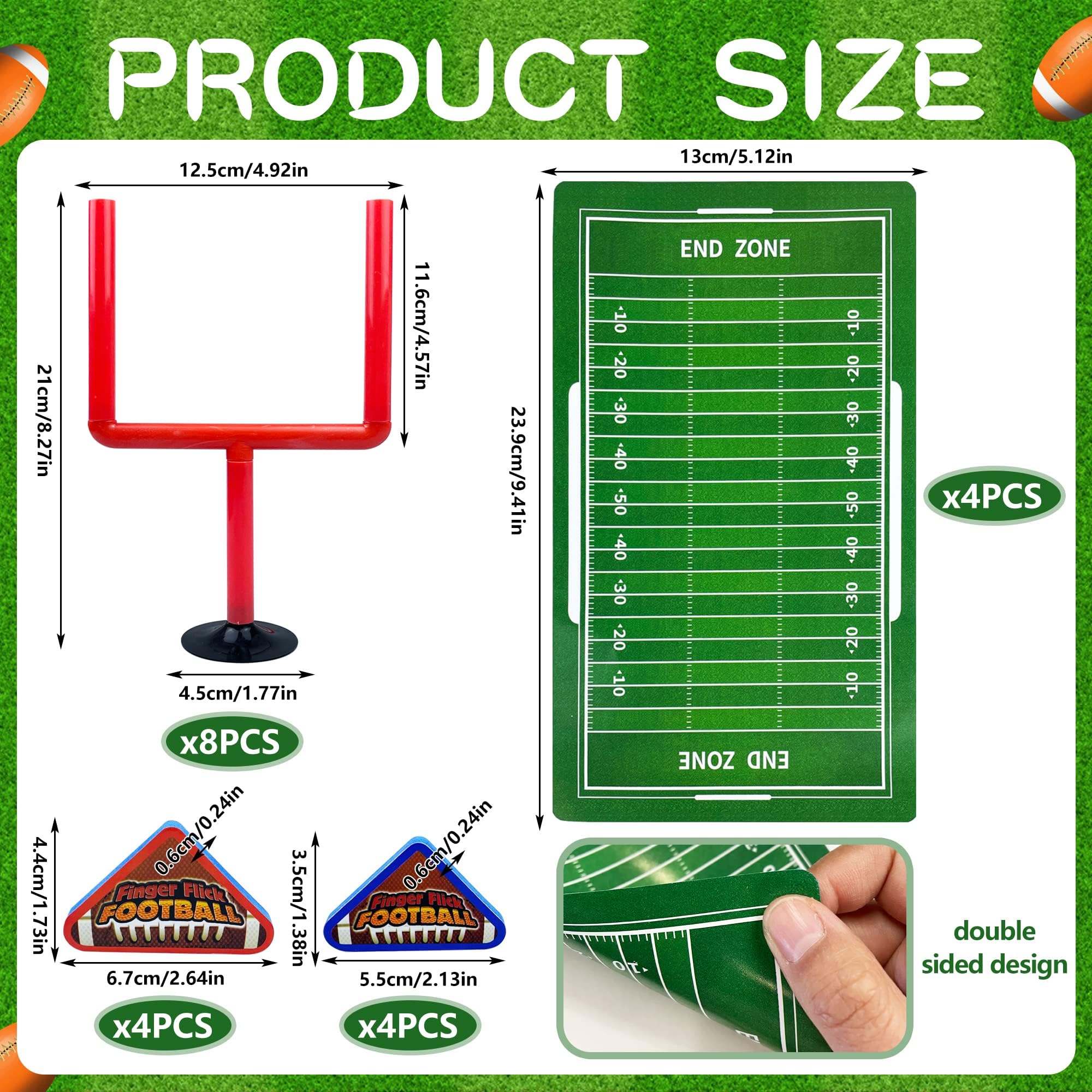 XIPEGPA 20 PCS Mini Flick Football Games Mini Table Top Sports Games with Foam Footballs Goal Post and Cards Finger Toys Office Indoor Football Sports Party Favors Birthday Gifts Office Desk Toys