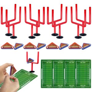 xipegpa 20 pcs mini flick football games mini table top sports games with foam footballs goal post and cards finger toys office indoor football sports party favors birthday gifts office desk toys