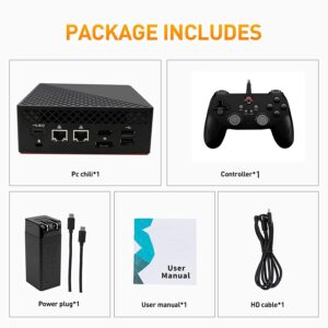 Kinhank Mini PC Game Box, Super Console X PC Chili Video Games Console Built in 120000+Games, AMD Ryzen 5 4500U, Win11Pro & Batocera 33 System in 1, 16G DDR4 RAM