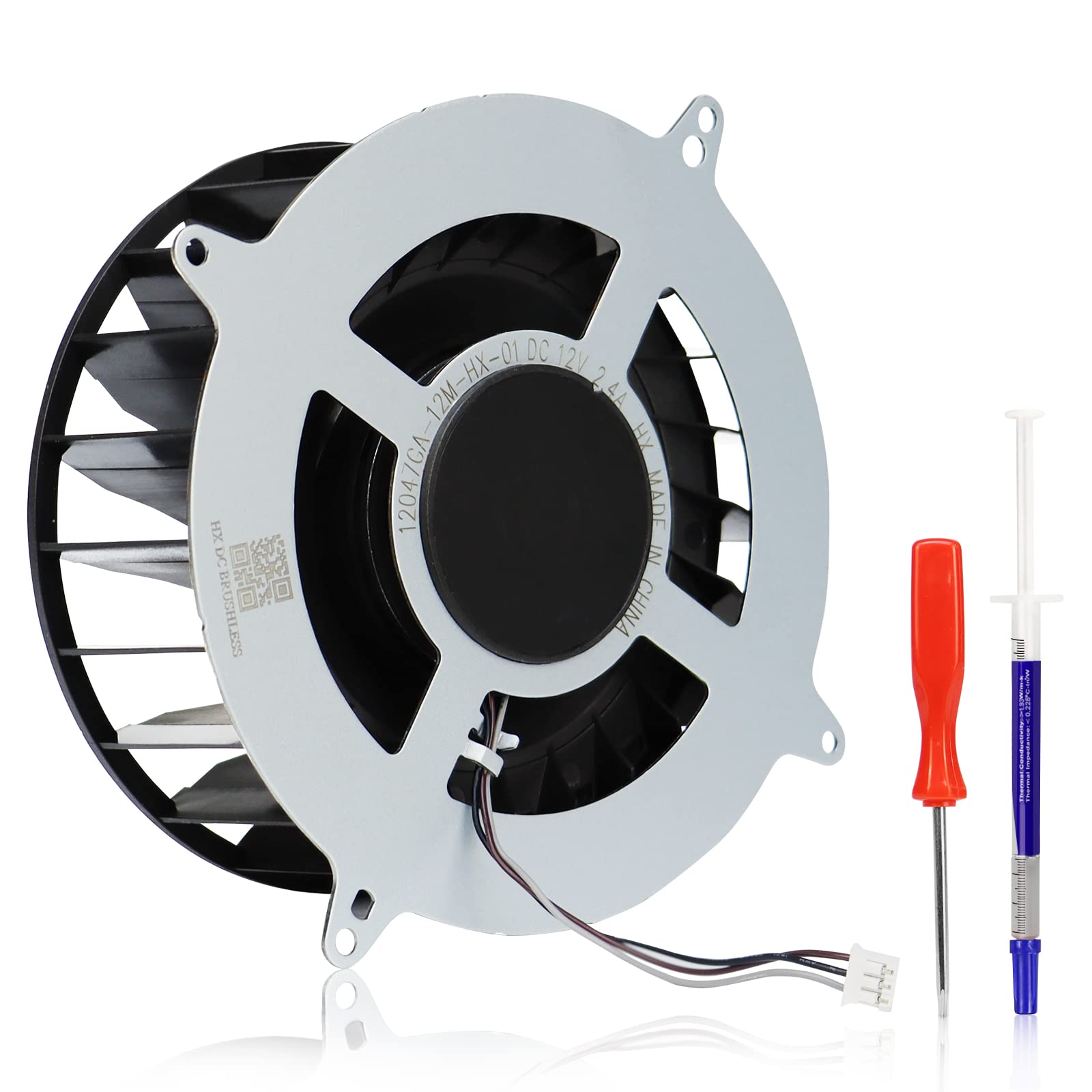 ARLBA Replacement of Internal Cooling Fan for Sony PlayStation 5 PS5 Game Console Fan 12047GA-12M-WB-01 23 Blades Fan General 17 Blades G12L12MS1AH-56J14 Cooler Fan 12V 2.4A with Screwdriver