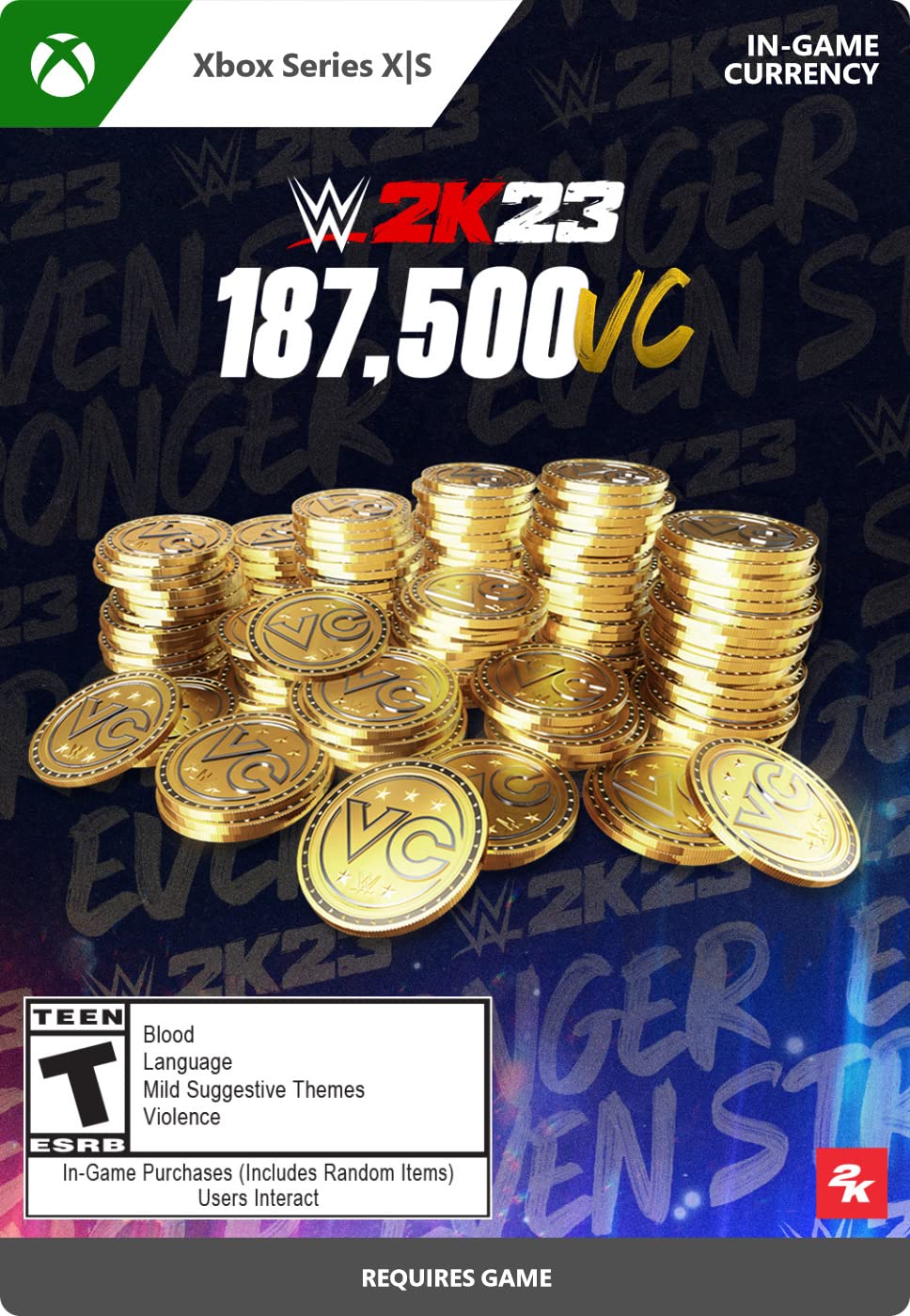 WWE 2K23: 187,500 Virtual Currency Pack - Xbox Series X|S [Digital Code]