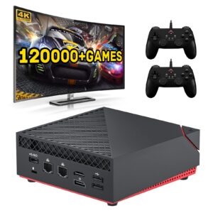 kinhank mini pc game box, super console x pc chili video games console built in 120000+games, amd ryzen 5 4500u, win11pro & batocera 33 system in 1, 16g ddr4 ram