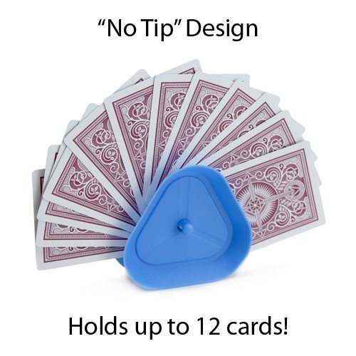 Brybelly Triangle Card Holders for Playing Cards,- Plastic Table Game Accessories and Pieces, Adults, Seniors, Family Fun Night, Poker, Canasta, Parties, and Classroom Activities, 4 Count (Pack of 2)