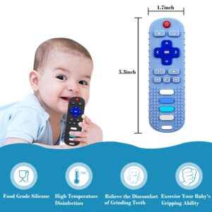 Baby Teether Toy, TV Remote Control Shape Teething Baby Toys for Infants, Baby Chew Remote Teether Toys for Babies 3-24 Months,BPA Free