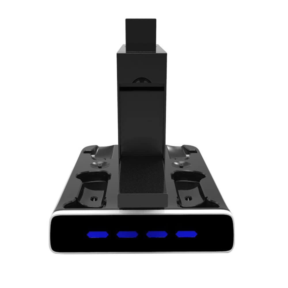 PSVR2 Charging Storage Stand for PS VR2 and PS5 Controller - Charging Station with VR Headset Display Stand, 4 Charger Station and LED Indicators