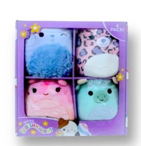 squishmallows official kellytoy 7 inch 4 pack box easter plush - join bastian bunny, dallas leopard, eileen butterfly, and iver bull cow and their holiday easter squad