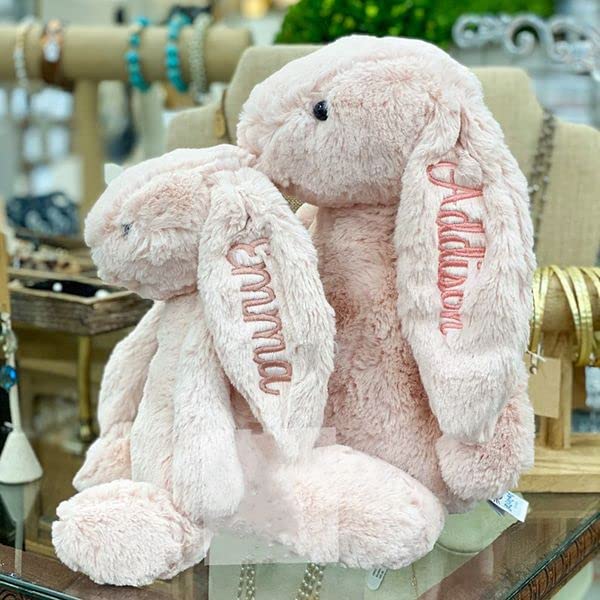 shiguangji Embroidered Bunny Easter Gifts for Baby Personalized Baby Gifts Bunny Doll Easter Gift Toddler Toys Newborn Toys