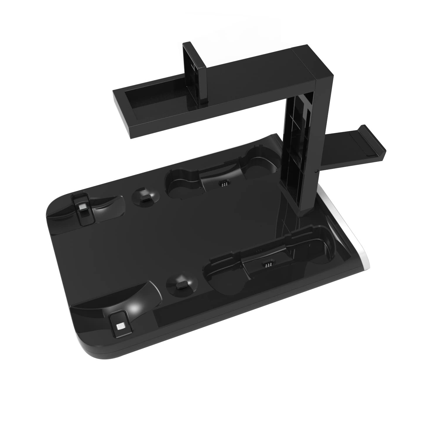 ZahoTse VR2 Charging & Storage Stand for Playstation VR2 Controller,PS VR2 / PS5 Charger with CD Storage Rack Headphone Mount（Playstation VR2 / PS5，Black） FC-PVR2-003