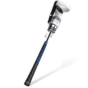 weighted vr golf club handle accessory for meta quest 2 / quest pro (2023upgraded version), aluminum golf club attachment with metal adjustable weights and secure reinforced straps