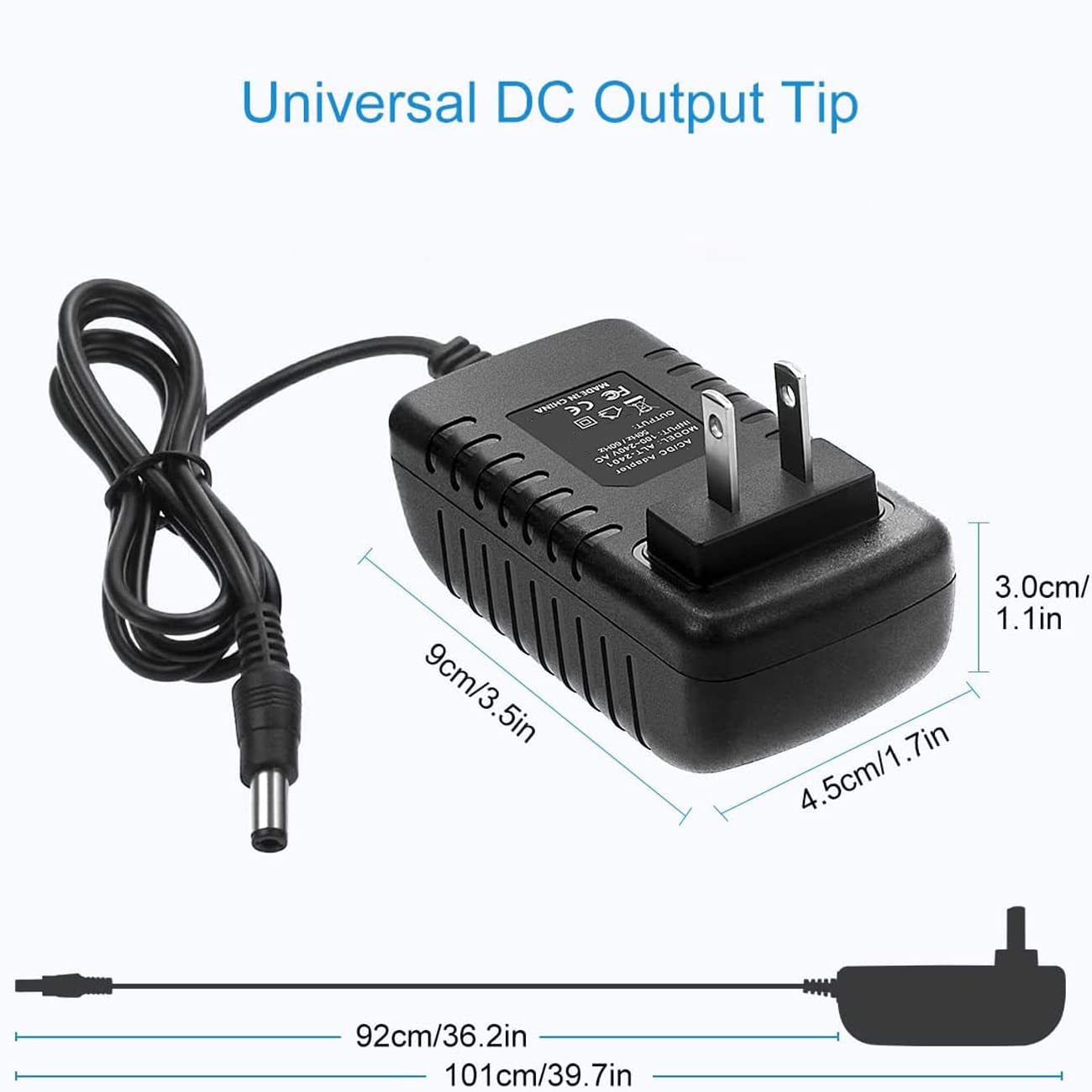 BestCH AC Power Adapter Charger Compatible with Audiovox D7021 D7121esk D9121esk Ds2058a Ds7521pk Ds9321 Ds9521pk E-awb135-090a Coby Sps-06c9-2