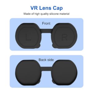 (1 Pack) NTidea VR Lens Protect Cover for PSVR2, Washable Protective Sleeve Dust Proof Cover Compatible with PS VR2 Accessories, Black