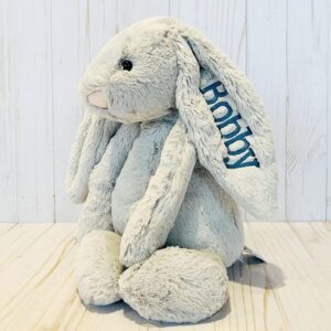 shiguangji Embroidered Bunny Easter Gifts for Baby Personalized Baby Gifts Bunny Doll Easter Gift Toddler Toys Newborn Toys