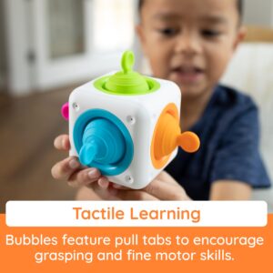 fat brain toys tugl cube - popping fidget cube for toddlers, kids, teens, adults