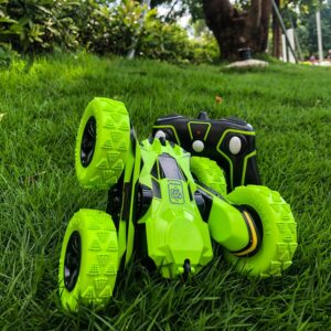 Threeking 1pc RC Stunt Car with Lights and 1pc Waterproof RC Stunt Car Toy for Boys/Girls Ages 6+