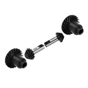 injora 12/22t overdrive helical gear set front rear axles steel alloy for trx4m upgrade 1/18 rc crawler car, 7g/set