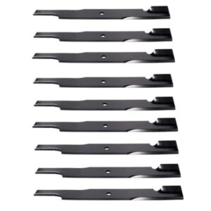 Technology Parts Store 9PK Heavy Duty Super Strength High Lift Mower Blades 038-6050-00 Size: 20-1/2" x 2-1/2", Center Hole: 5/8" Compatible with Bad Boy 60" Lawn Mower